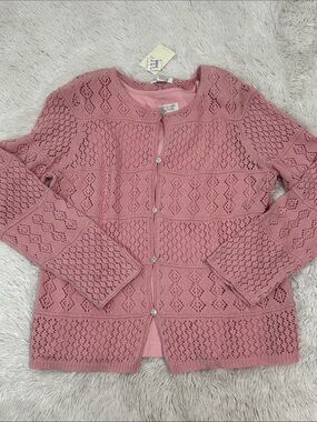 🥕 NWT Christopher & Banks Cardigan & Tank Set L/XL